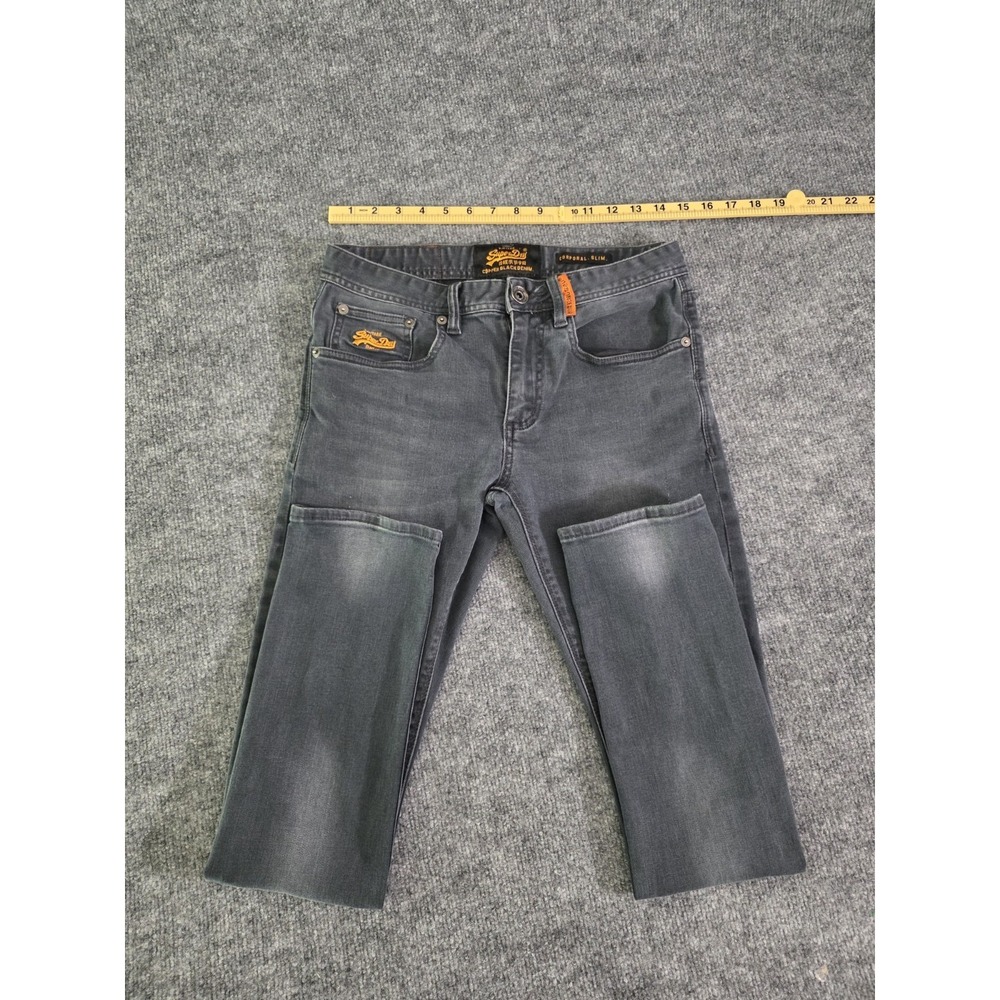 Mens SuperDry CORPORAL SLIM Jeans W28 L30 Slim Straight Blue - Picture 2 of 11